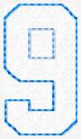 Birthday Number 9 Embroidery File