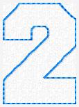 Birthday Number 2 Embroidery File