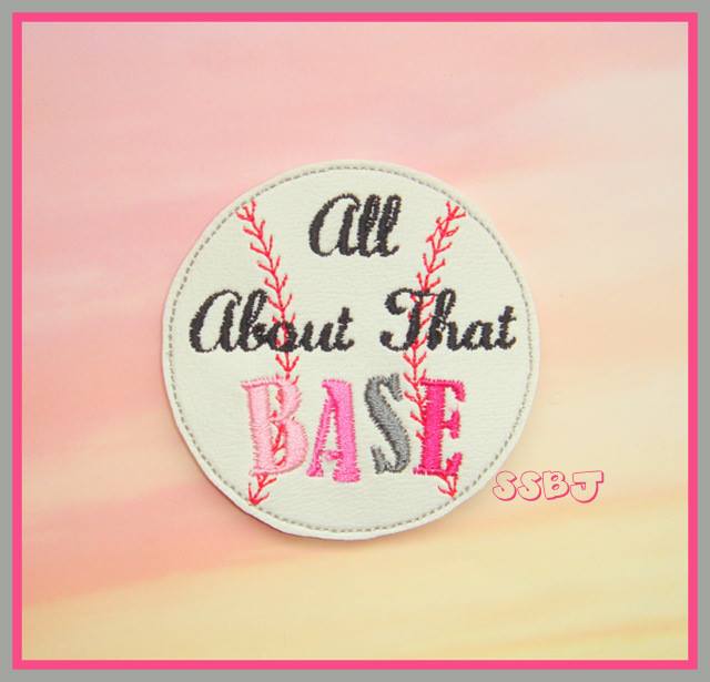 All About That BASE-Ball Glam Band (Slider) Embroidery File