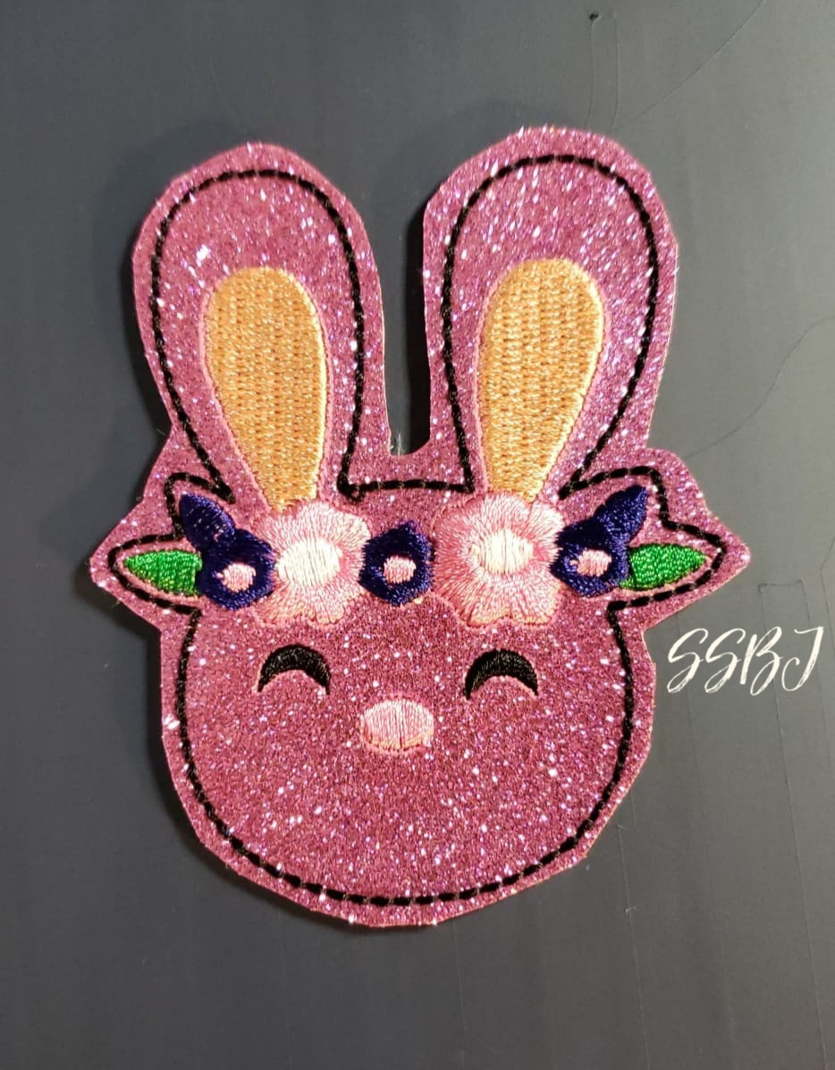 SSBJ Bunny Flower Band Embroidery File