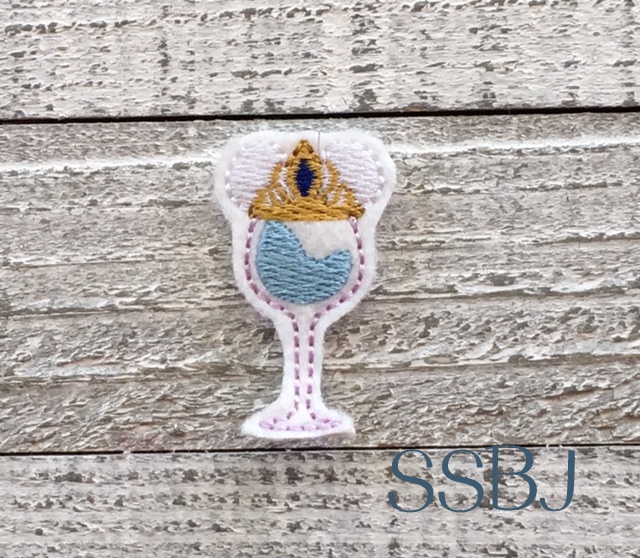 SSBJ Elsa Wine Glass Embroidery File
