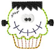 Franken Cupcake Embroidery File