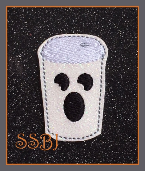 SSBJ Ghost Face Latte Embroidery File