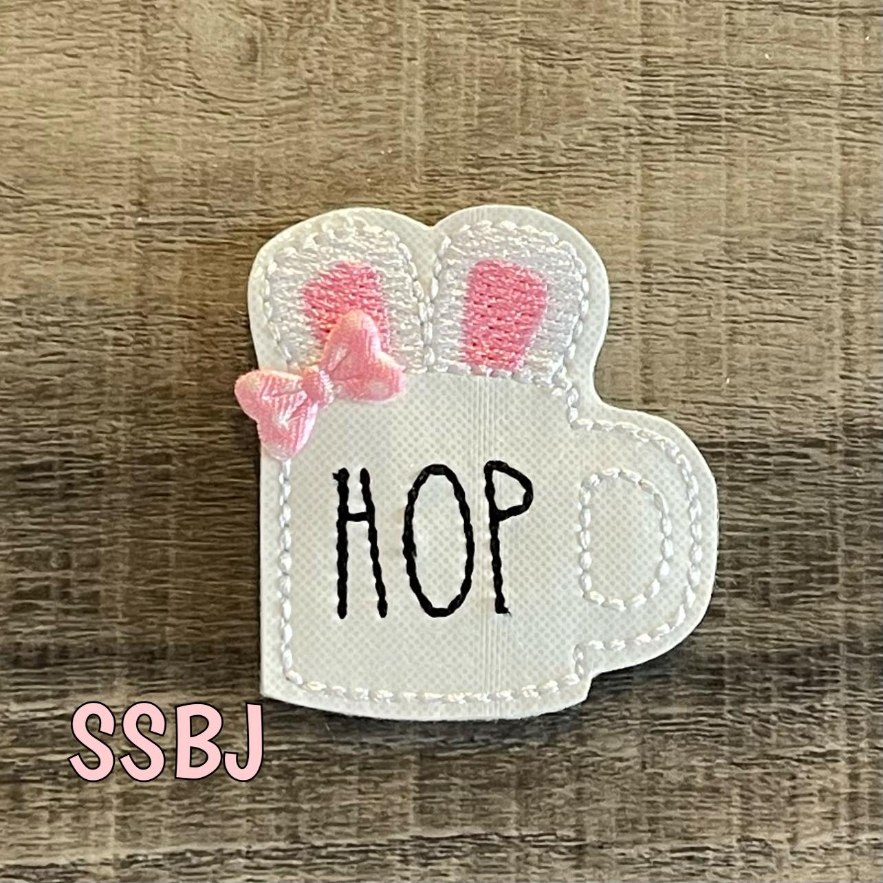 SSBJ HOP Mug Bunny Ears Embroidery File