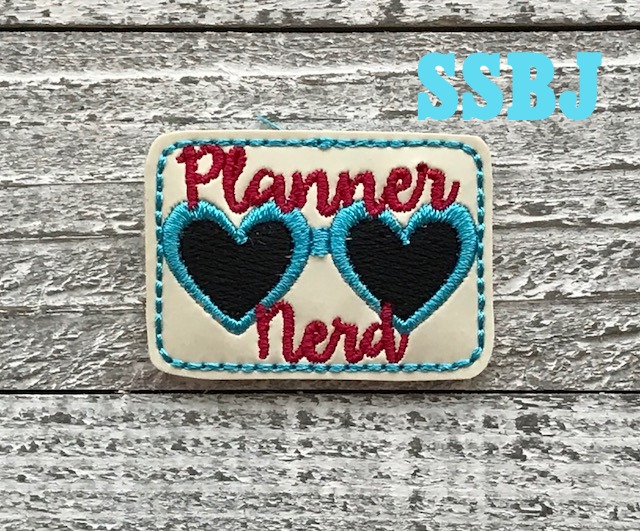 SSBJ Planner Nerd Glasses Embroidery File