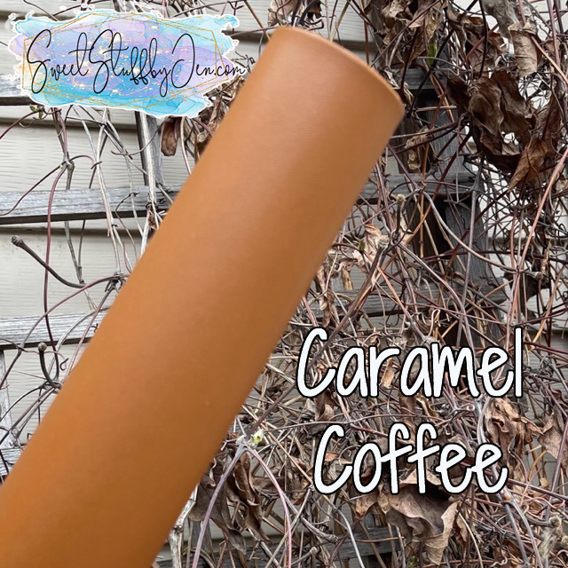 Caramel Coffee Marine Faux Leather