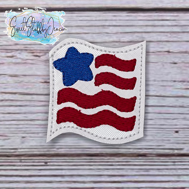 SSBJ Wavy Flag Embroidery File
