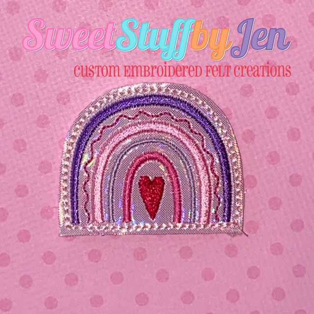 SSBJ Heart Under the Rainbow Embroidery File