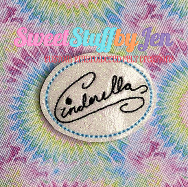 SSBJ Cinderella Signature Embroidery File