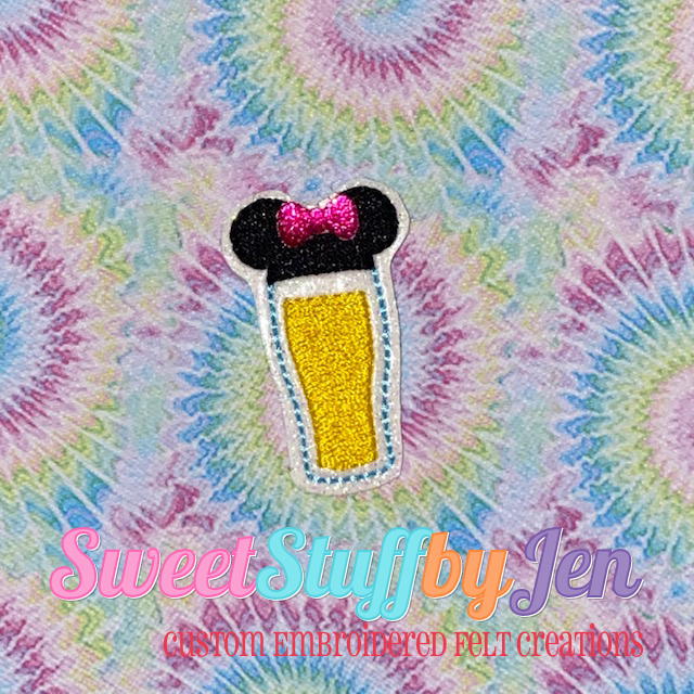 SSBJ Mouse Tall Glass Embroidery File