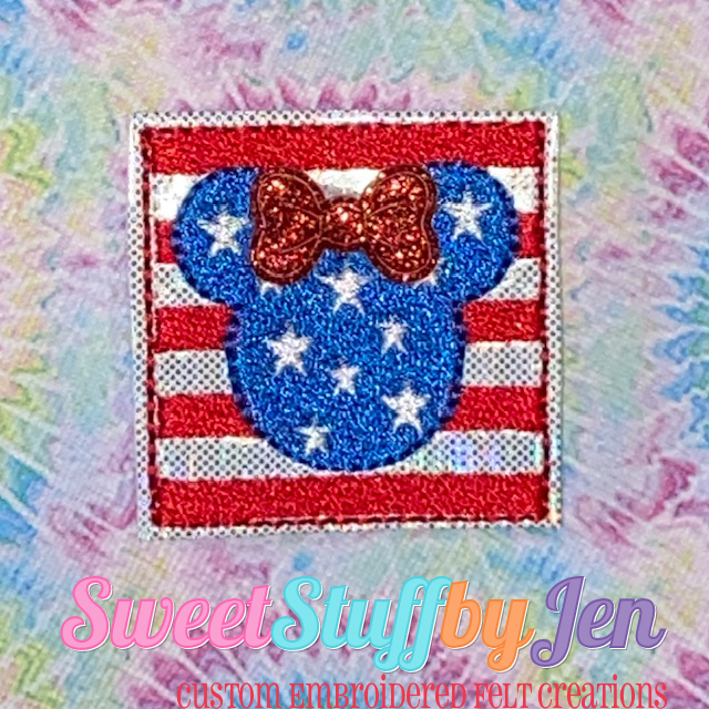 SSBJ Mouse Patriotic Stamp Embroidery File