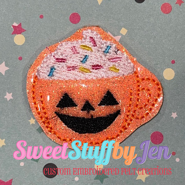 SSBJ Spooky  Pumpkin Mug Embroidery File