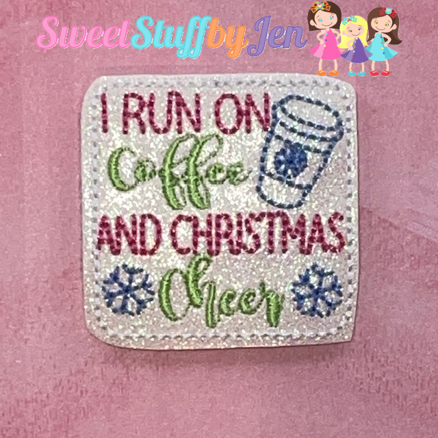 SSBJ I Run On Coffee Cheer Embroidery File