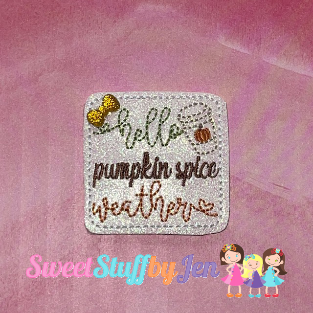 SSBJ Hello Pumpkin Spice Embroidery File