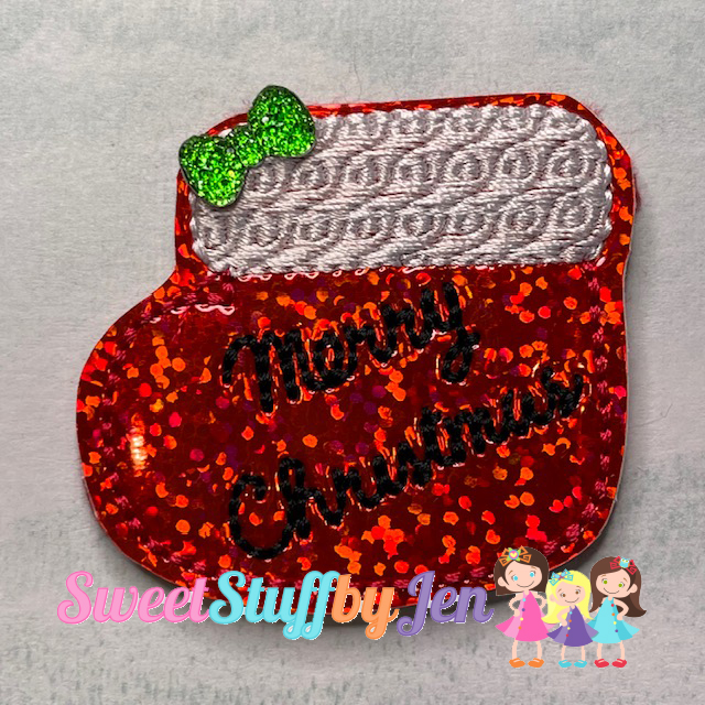 SSBJ Merry Christmas Stocking Embroidery File
