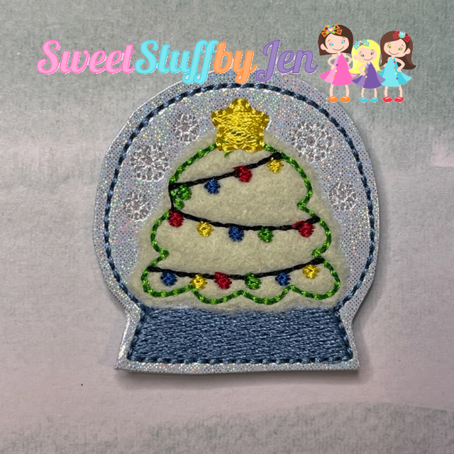 SSBJ Christmas Tree Snow Globe Embroidery File