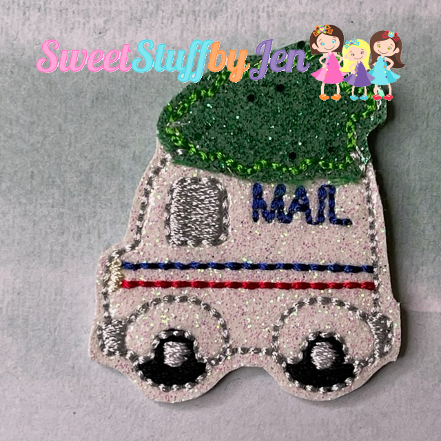 SSBJ Mail Truck Christmas Tree Embroidery File