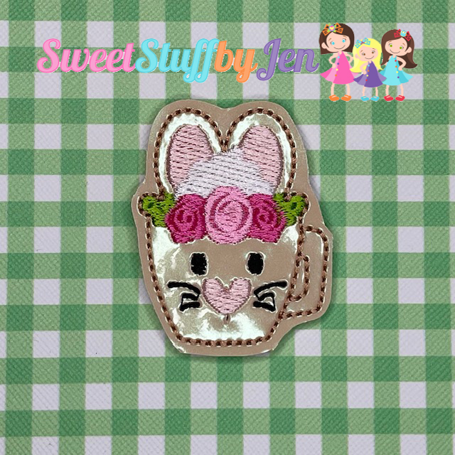 SSBJ Bunny Coffee Mug Embroidery File