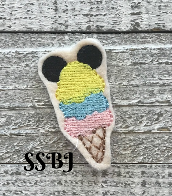SSBJ Triple Scoop Mouse Ears Embroidery File