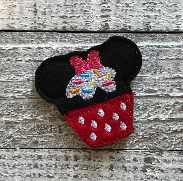 SSBJ Mrs Mouse Sprinkle Cupcake Embroidery File