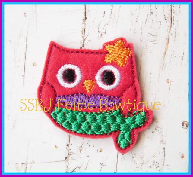 Princess Mermaid Owl Embroidery File