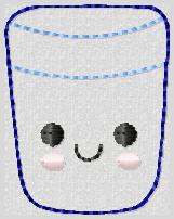 Glass of Milk Embroidery File
