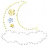 Moon & Clouds Embroidery File