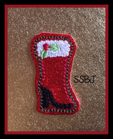 SSBJ Mrs Claus Santa Shoe Embroidery File