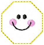 Smiley Octagon Embroidery File