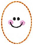 Smiley Oval Embroidery file