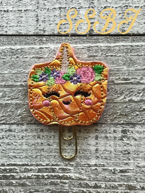 SSBJ Flower Tiara Pumpkin Unicorn Embroidery File