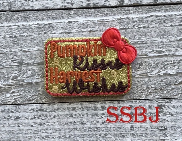 SSBJ Pumpkin Kisses Harvest Wishes Embroidery File