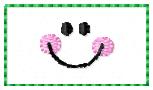 Smiley Rectangle Embroidery File