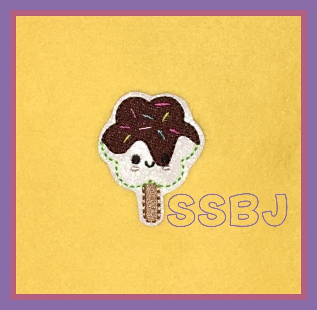 SSBJ Scallop Sprinkle Ice Cream Bar Embroidery File