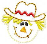 SS Scarecrow Applique Hat Embroidery File