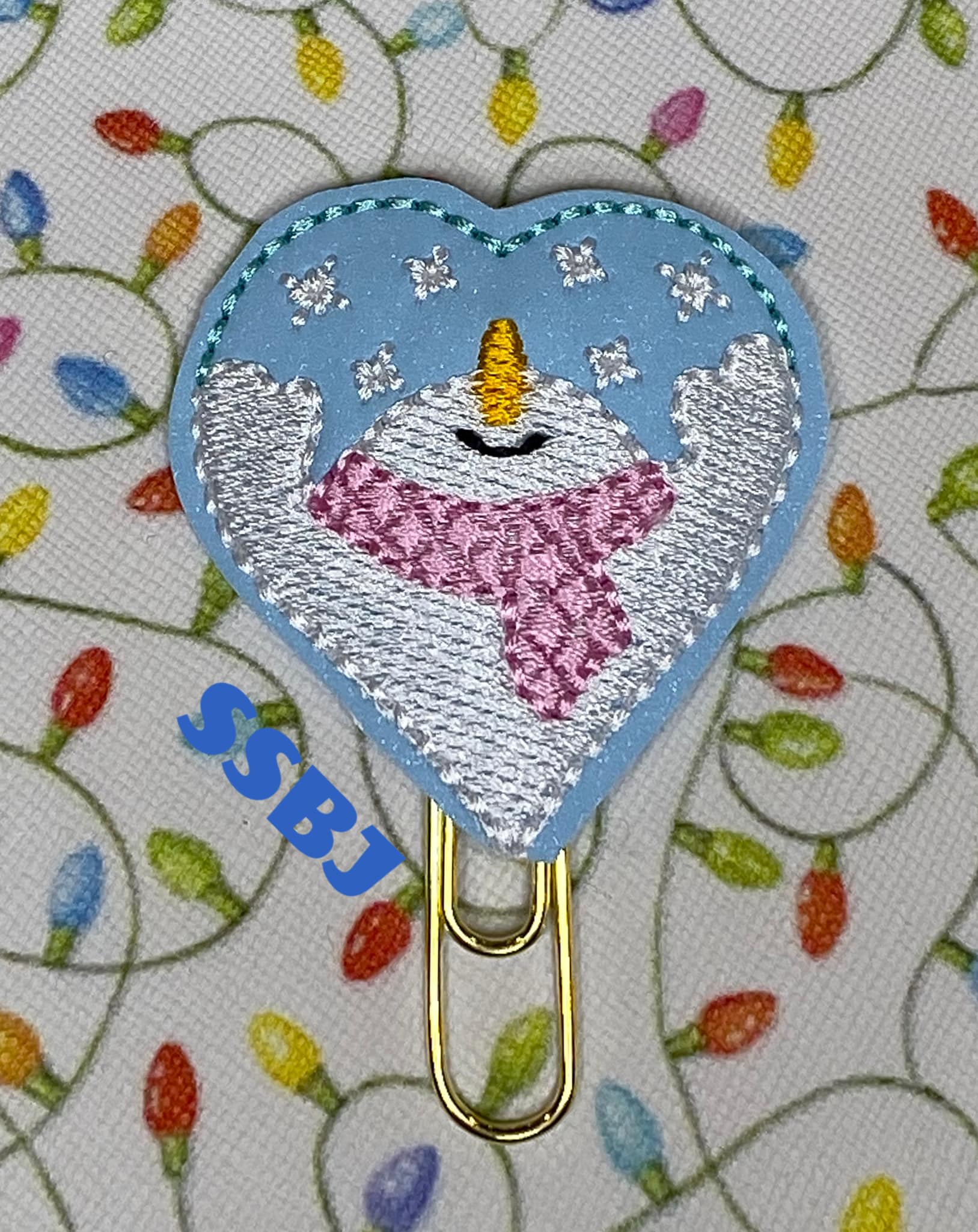 SSBJ Snow Shine Heart Snowman Embroidery File