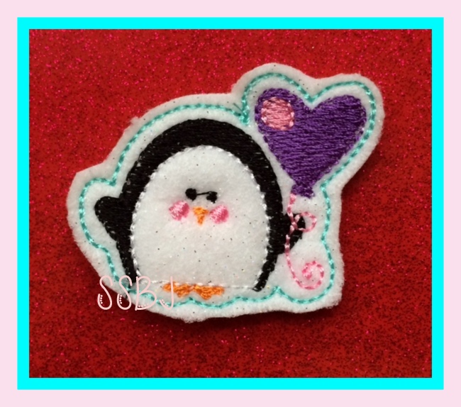 Valentine Penguin Embroidery File