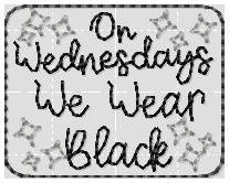 SSBJ We Wear Black on Wed SKETCH Embroidery File