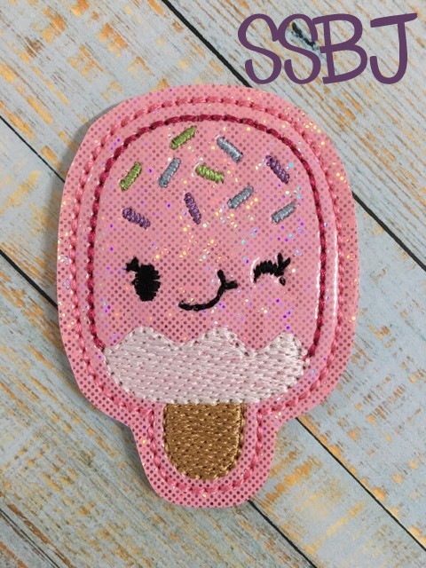 SSBJ Wink Ice Cream Cone Embroidery File