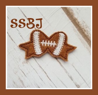 SSBJ Football Bow Embroidery File